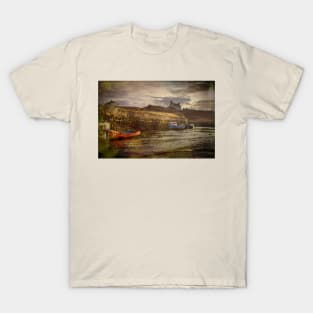 Artistic Seaton Sluice harbour in Northumberland T-Shirt